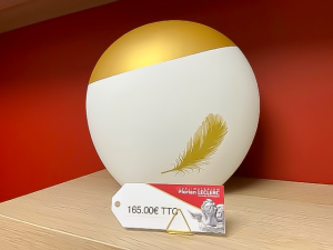 Support étiquette prix doré