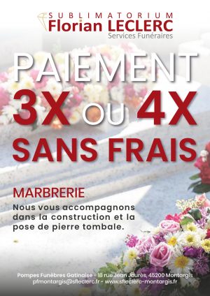 💰Pub 3X ou 4X sans frais Pompes Funèbres ou Marbrerie💰